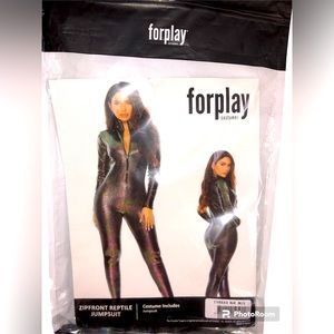 Forplay Zipfront Reptile Jumpsuit Halloween Costume